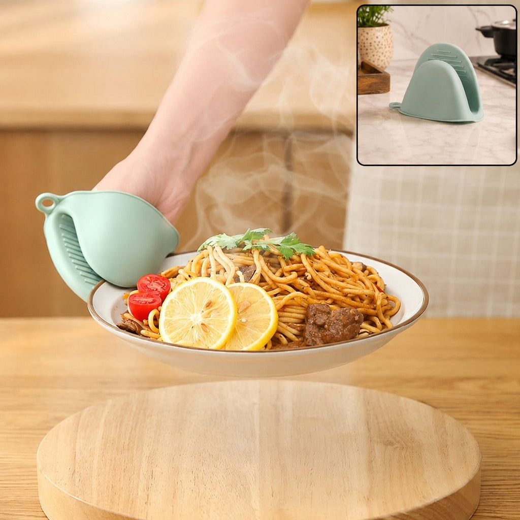 Silicone Kitchen Pot Holder With Textured Grip For Hot Cookware Handling (1 Pc)